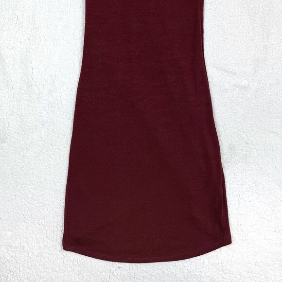 Leith Melange Wrap Ruched Dress Womens Size XS Red Dresses - Picture 9 of 16